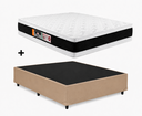Ver imagem 1 de Cama Box Base Casal Bege Colchão Casal Black e White Air Double Face D45 138x188 - Castor