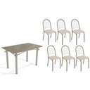 Ver imagem 1 de Mesa Cozinha Elba 120 + 6 Cad Noruega Niquel/Bege Kappesberg