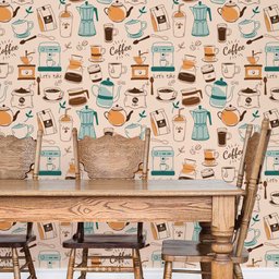 Papel de Parede Café 2 Arte Destaque 3,50 Metros - 1