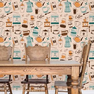 Papel de Parede Café 2 Arte Destaque 3,50 Metros