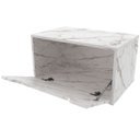 Ver imagem 2 de Gabinete de Banheiro com 1 Porta Basculante Mármore Branco