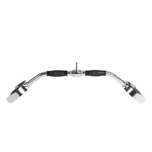 Puxador Romano com Estribo 66cm Cromado Pegada de Borracha Preto