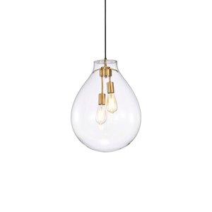 Lustre Pendente Skylight Tommy 3039 M E27 Bivolt Dourado-transparente Sky-3039tm