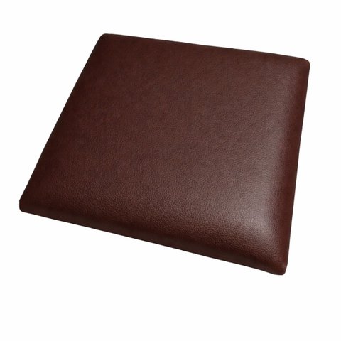 Assento Estofado em Courino para Banqueta de Penteadeira 30x30 4 Unidades:marrom