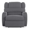 Poltrona do Papai Sala de Cinema Reclinável Manchester Power Elétrica Massagem Usb Veludo Cinza Graf - 1