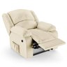 Poltrona do Papai Reclinável Massageadora Elétrica Simon F05 Corano Bege - Lyam Decor - 3