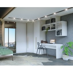 Guarda Roupa Modular 2 Portas com Gavetas MDF 70 cm Lotus Belmax:Branco - 7