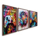 Ver imagem 2 de Quadro Decorativo Vídeo Game Modelo Gamer com 3 Telas de Parede para Sala Quarto Escritório 60cm X 9 Sem Vidro
