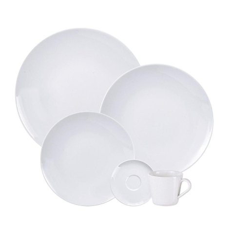 Jogo de Jantar Leonora Porcelana Branca 20 Peças Tramontina