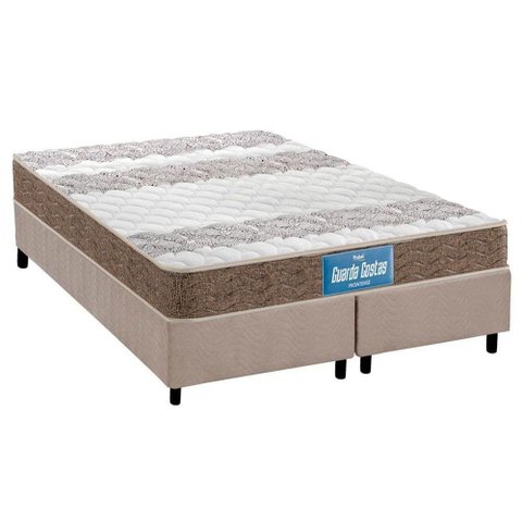 Cama Box Queen: Colchão Ortopédico Probel D33/EP Guarda Costas Próintense Double Face + Base CRC