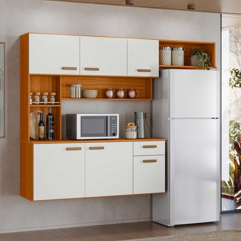 Cozinha Suspensa Compacta 180cm Manu Poliman Móveis