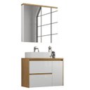 Ver imagem 2 de Gabinete de Banheiro 90cm com Cuba e Espelheira