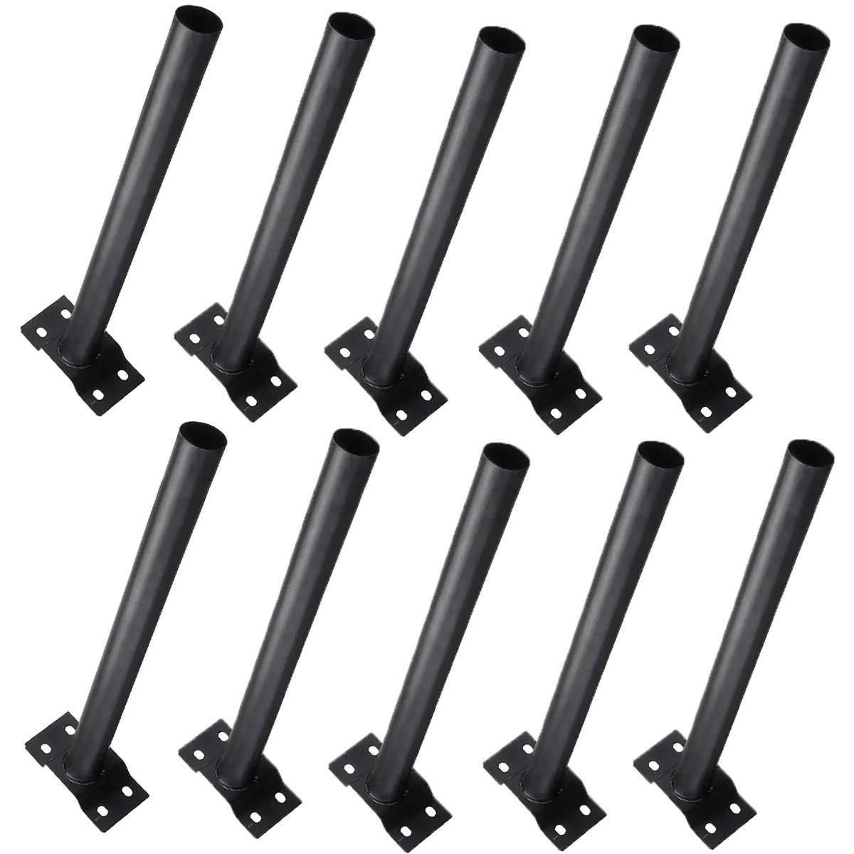 Suporte Poste Luminaria Solar Kit 10 Uni Aço Pintura Eletrostatica Iluminaçao Casa Rua Segurança Pub - 1
