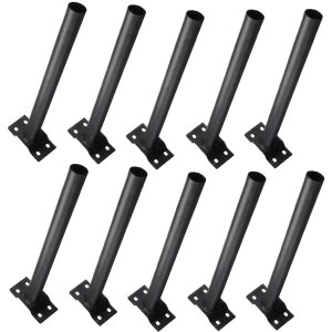 Suporte Poste Luminaria Solar Kit 10 Uni Aço Pintura Eletrostatica Iluminaçao Casa Rua Segurança Pub