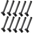 Ver imagem 1 de Suporte Poste Luminaria Solar Kit 10 Uni Aço Pintura Eletrostatica Iluminaçao Casa Rua Segurança Pub