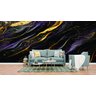 Papel de Parede Painel 3D Mármore Dourado Preto Roxo 4M Auto Colante Lavável Revestimento Brilhoso - 2