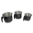 Ver imagem 1 de Kit Canecão Fervedor Preto Craqueado de Alumínio 14 a 18cm