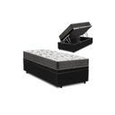 Ver imagem 1 de Cama Box Baú Solteiro Preto Colchão Iso 100 D33 - Ortobom
