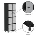 Ver imagem 7 de Armário Locker Guarda-roupa 8 Portas Aço Grp 502/8
