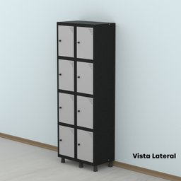 Armário Locker Guarda-roupa 8 Portas Aço Grp 502/8 - 16