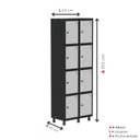 Ver imagem 5 de Armário Locker Guarda-roupa 8 Portas Aço Grp 502/8