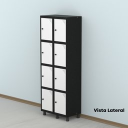 Armário Locker Guarda-roupa 8 Portas Aço Grp 502/8 - 16