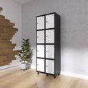 Ver imagem 4 de Armário Locker Guarda-Roupa 8 Portas Aço Grp 502/8 Branco/Preto