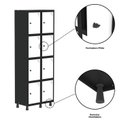 Ver imagem 7 de Armário Locker Guarda-Roupa 8 Portas Aço Grp 502/8 Branco/Preto