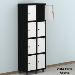 Armário Locker Guarda-roupa 8 Portas Aço Grp 502/8 - 18