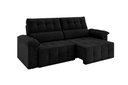 Ver imagem 4 de Sofá Santiago 2,20m Retrátil e Reclinável Suede Preto - X-Flex Sofás