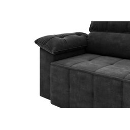Sofá Santiago 2,20m Retrátil Reclinável Xflex Sofás Suede - 3