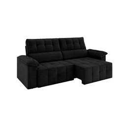 Sofá Santiago 2,20m Retrátil Reclinável Xflex Sofás Suede - 4