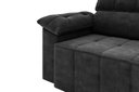 Ver imagem 3 de Sofá Santiago 2,20m Retrátil e Reclinável Suede Preto - X-Flex Sofás