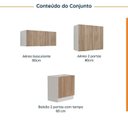 Ver imagem 4 de Lavanderia Planejada 3 Peças sem Tampo com Rodapé Ipanema CabeCasa MadeiraOriginals Marrom/Acácia