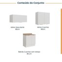 Ver imagem 4 de Lavanderia Modulada 3 Peças 2 Armários Aéreos 4 Portas 1 Balcão Ipanema CabeCasa MadeiraOriginals
