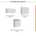 Ver imagem 4 de Lavanderia Planejada 3 Peças 2 Armários Aéreos 4 Portas 1 Balcão Ipanema CabeCasa MadeiraOriginals Branco