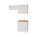 Ver imagem 2 de Lavanderia Planejada 3 Peças 2 Armários Aéreos 4 Portas 1 Balcão Ipanema CabeCasa MadeiraOriginals Branco