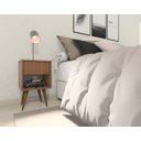 Ver imagem 2 de Mesa de Cabeceira Retro Louro Freijó Mdf - Pés Palito