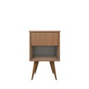 Ver imagem 3 de Mesa de Cabeceira Retro Louro Freijó Mdf - Pés Palito