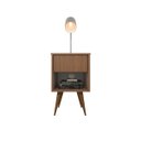 Ver imagem 1 de Mesa de Cabeceira Retro Louro Freijó Mdf - Pés Palito