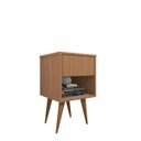 Ver imagem 4 de Mesa de Cabeceira Retro Louro Freijó Mdf - Pés Palito