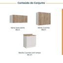 Ver imagem 4 de Lavanderia Planejada 3 Peças 2 Armários Aéreos 4 Portas 1 Balcão Ipanema CabeCasa MadeiraOriginals Marrom/Branco/Acácia