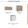 Lavanderia Modulada 3 Peças 2 Armários Aéreos 4 Portas 1 Balcão Ipanema CabeCasa MadeiraOriginals - 4