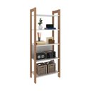 Ver imagem 1 de Estante Armário Alta Multiuso 5 Prateleiras Az1005 Amêndoa/branco - Tecno