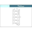 Ver imagem 3 de Estante Armário Alta Multiuso 5 Prateleiras Az1005 Amêndoa/branco - Tecno