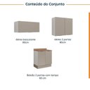 Ver imagem 4 de Lavanderia Planejada 3 Peças 2 Armários Aéreos 4 Portas 1 Balcão Ipanema CabeCasa MadeiraOriginals Marrom/Fendi Trama