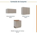 Ver imagem 4 de Lavanderia Modulada 3 Peças 2 Armários Aéreos 4 Portas 1 Balcão Ipanema CabeCasa MadeiraOriginals