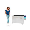 Ver imagem 4 de Balcão de Cozinha Ágata 3 Portas e 3 Gavetas com Tampo 817108 Telasul Branco