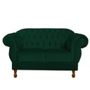 Ver imagem 1 de Sofa 2 Lugares Chesterfield Suede Verde - Dominic Decor