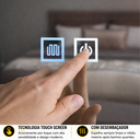 Ver imagem 3 de Espelho Banheiro Inteligente Touch LED 3 Cores + Desembacador 80x80 cm